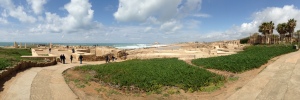 Panoramic view of Caesarea Philippi on the coast of the Mediterranean Sea